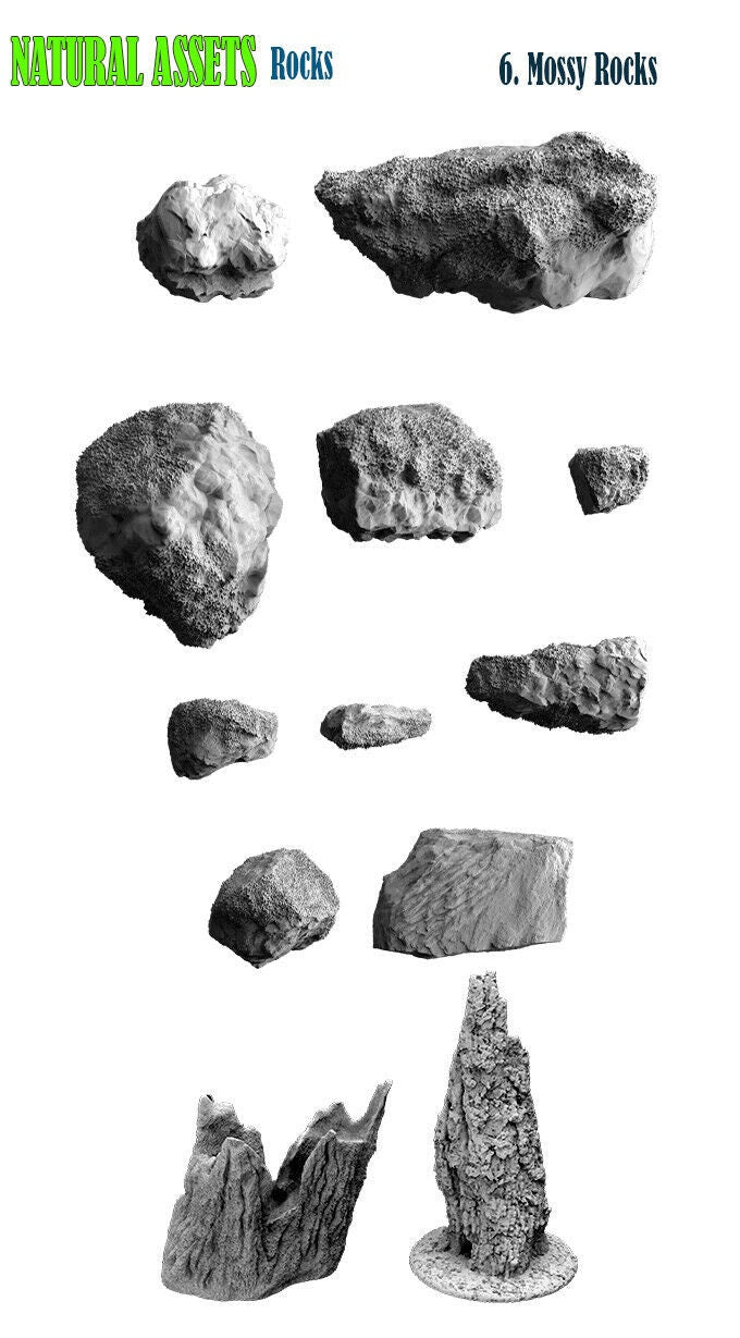Resin Rocks & Stalagmites - Scatter Terrain for Wargaming & DnD