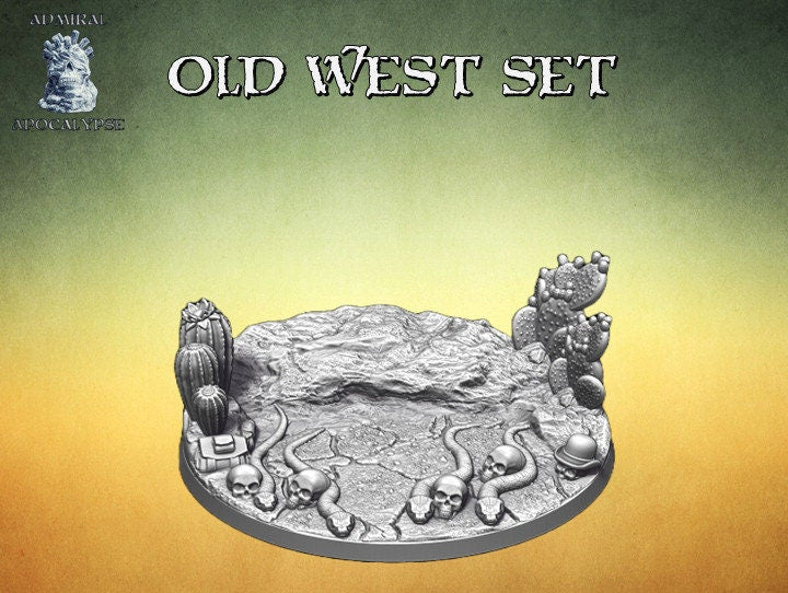 Wild West Scenic Bases | Frontier Wargaming Bases | Admiral Apocalypse