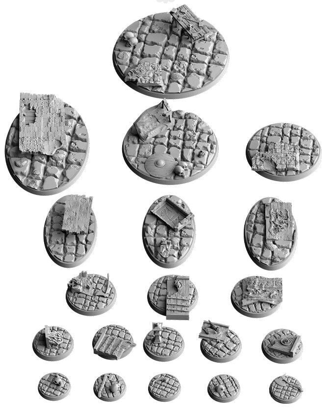 Castle Courtyard Base Toppers for Fantasy Wargaming