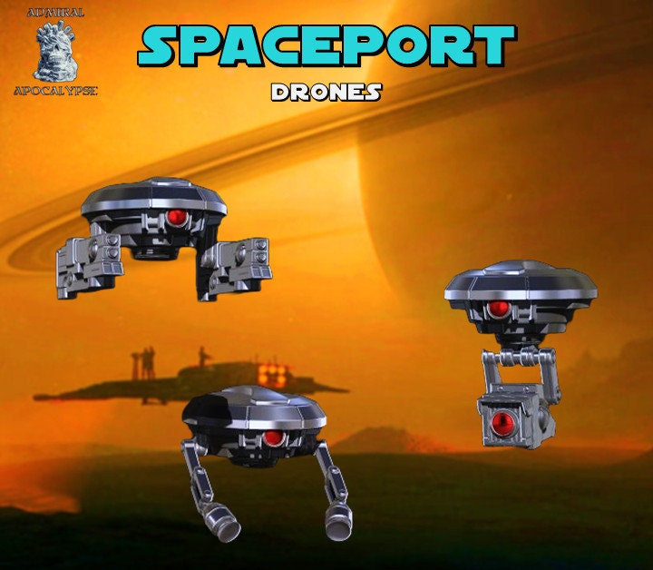 Space Port Scatter Terrain | Sci-Fi Starport Wargaming Scenery | Admiral Apocalypse