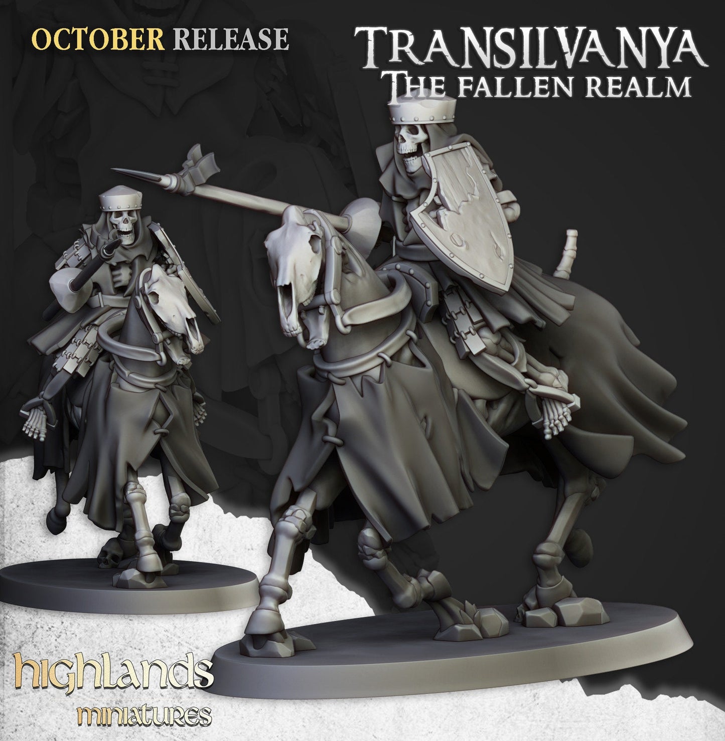 Transilvanya Mounted Skeleton Warriors | Transilvanya Army Collection | Highland Miniatures