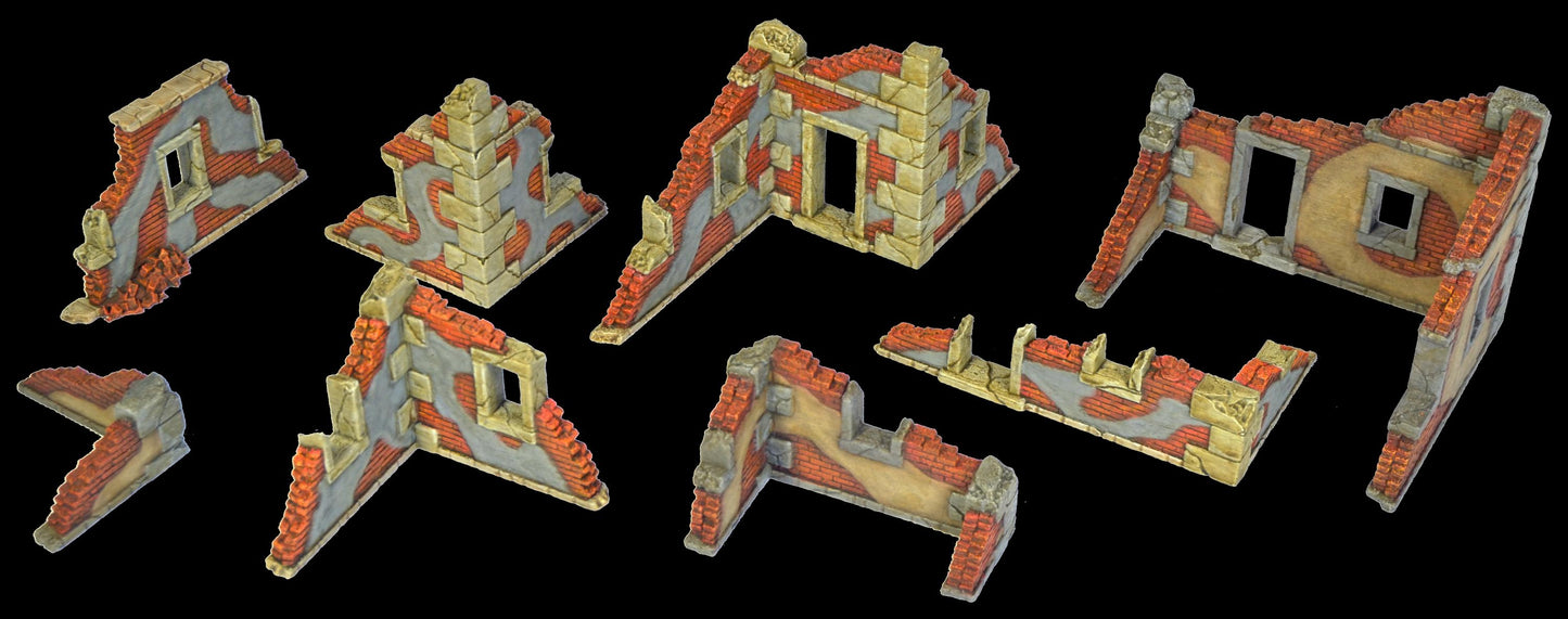 Ruined Buildings & Bridges | WW1 WW2 & Sci-Fi Wargaming Terrain | MTG Terrain & Scenery
