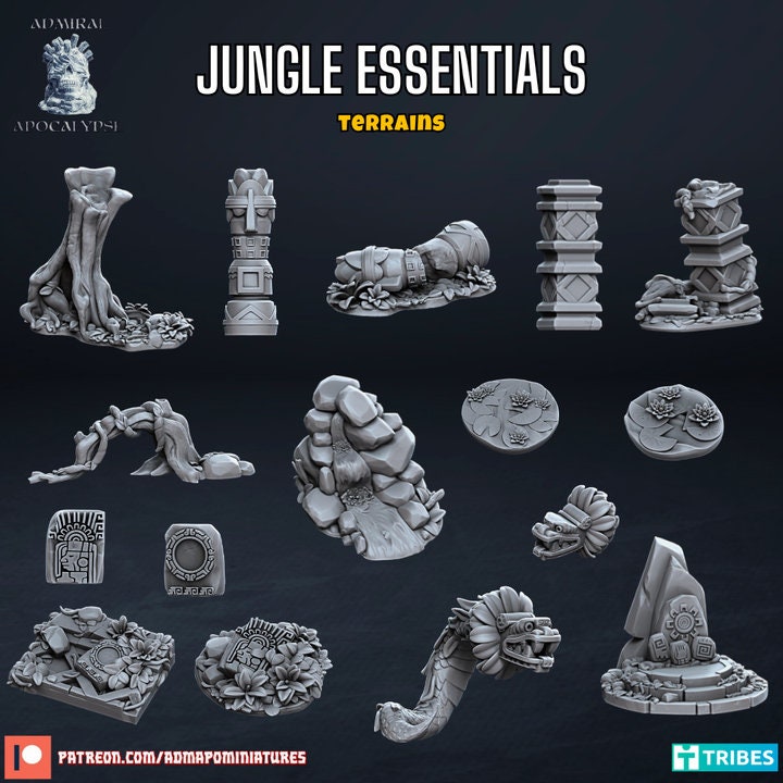 Jungle Scatter & Basing Bits | Alien Wilderness Sci-Fi Wargaming Bases | Admiral Apocalypse