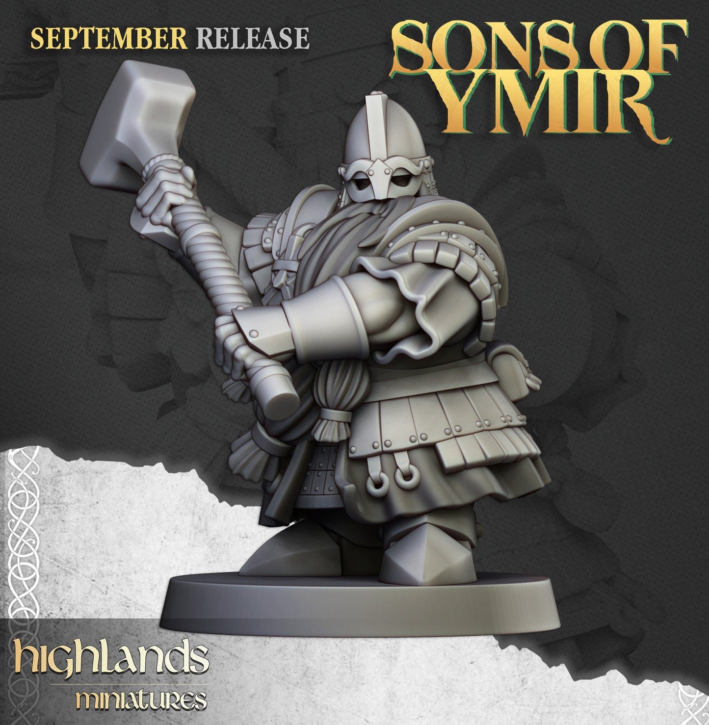Dwarf Kingsguard with Two-Handed Hammers | Sons of Ymir | Highland Miniatures
