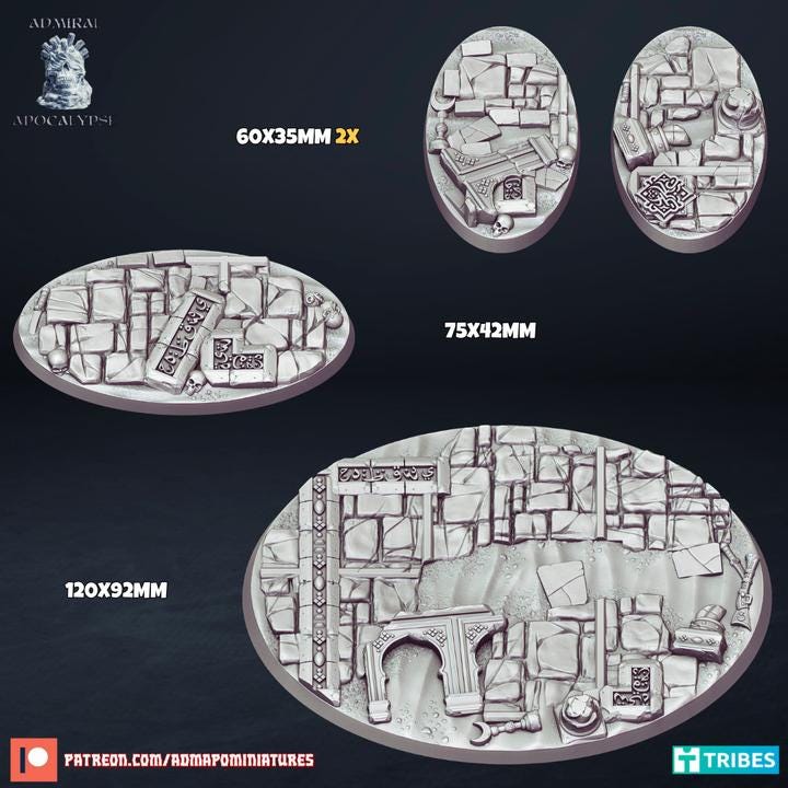 Desert Temple & Tribes Scenic Bases | Ancient Desert Wargaming Bases | Admiral Apocalypse