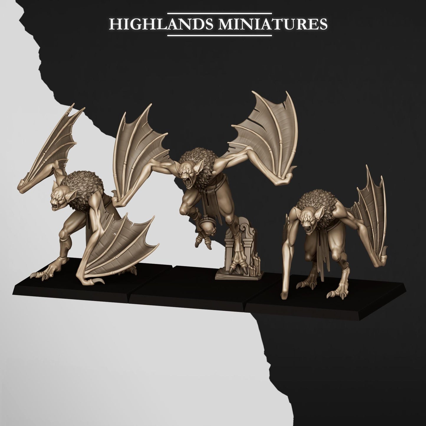 Undead Crypt Bats for Fantasy Wargaming
