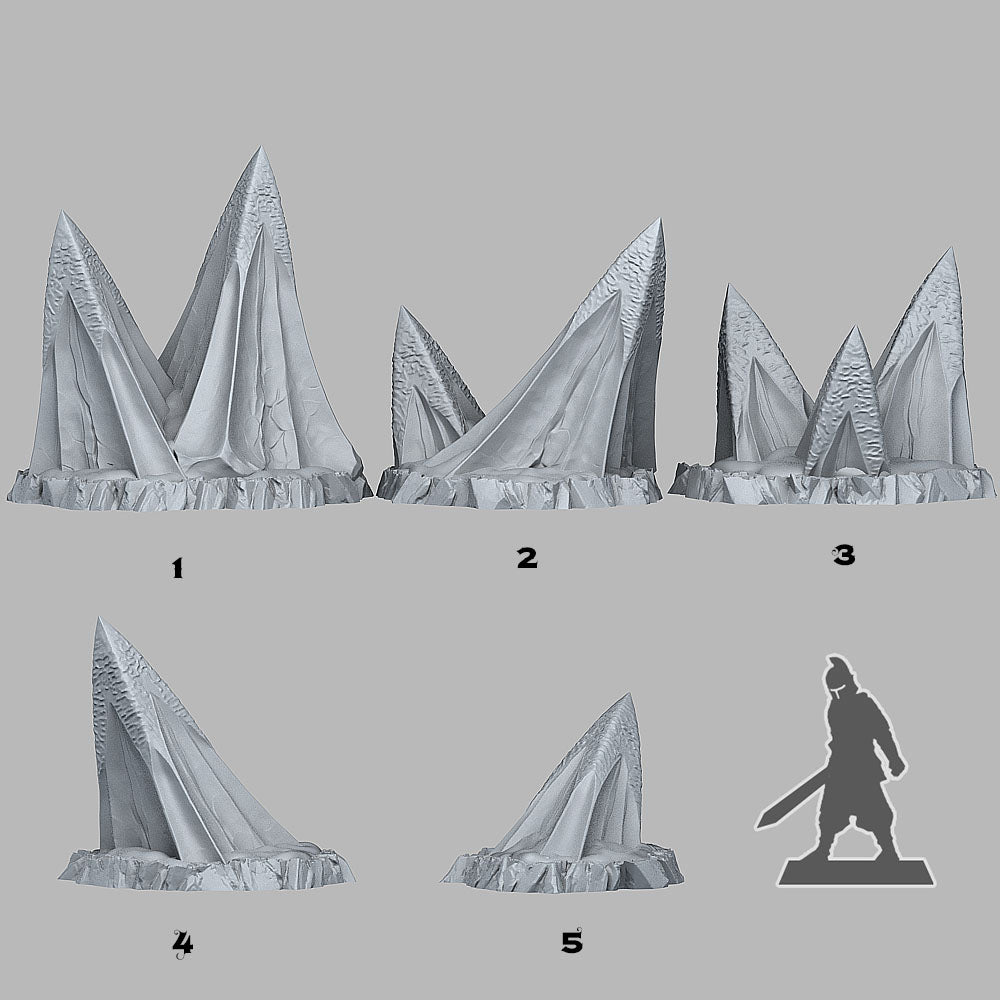 Frost Death Spikes Scatter Terrain | Fantastic Plants & Rocks | MTG Terrain & Scenery