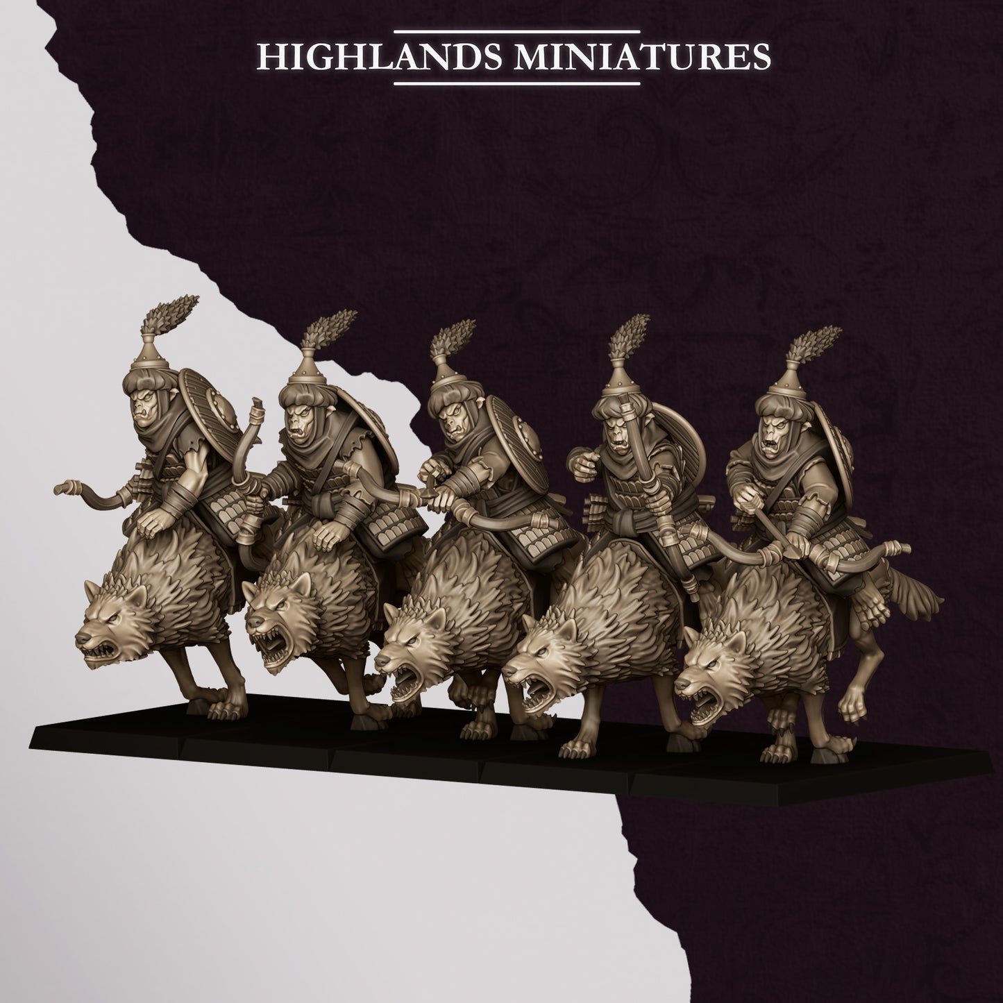Sons of Marduk Hobgoblin Wolf Riders with Bows