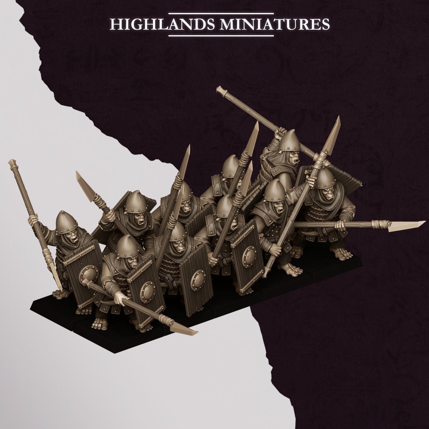 Sons of Marduk Hobgoblin Spearmen | Sons of Marduk Army Collection | Highland Miniatures