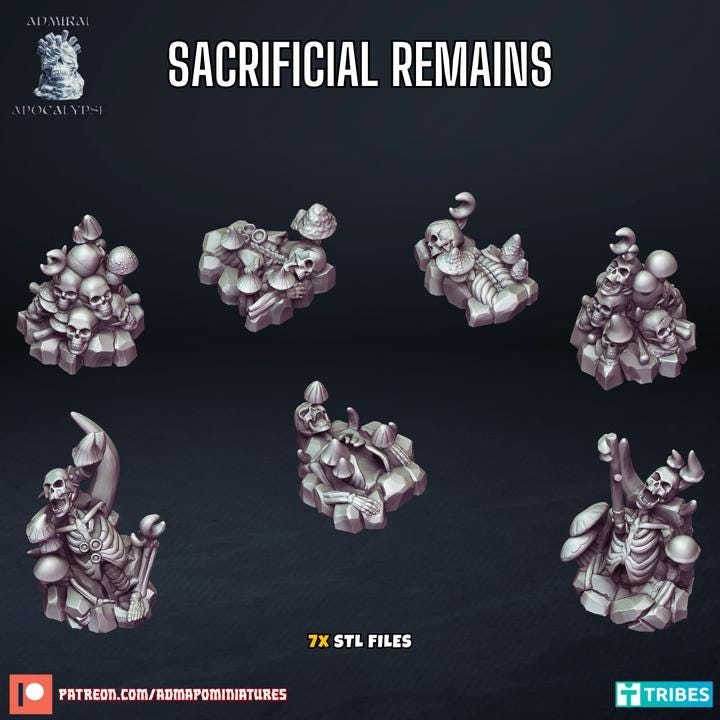 Creepy Scatter & Basing Bits | Dark Fantasy Horror Wargaming Terrain | Admiral Apocalypse