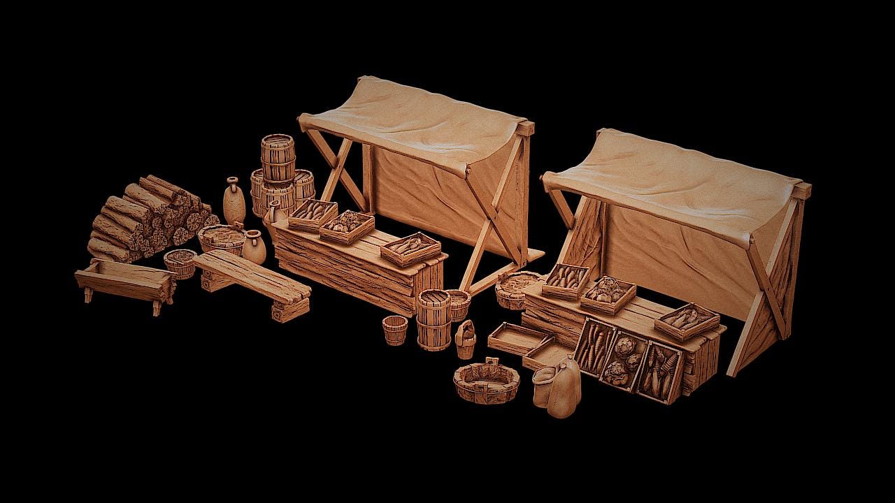 Byzantine Village Terrain Set | Historical Wargaming Scenery | MTG Terrain & Scenery