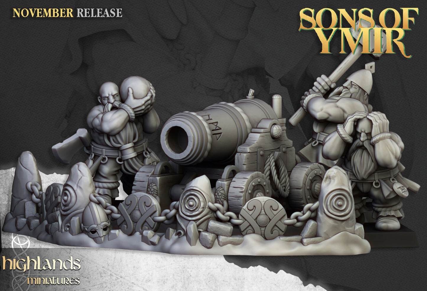 Dwarf Artillery Set | Sons of Ymir | Highland Miniatures