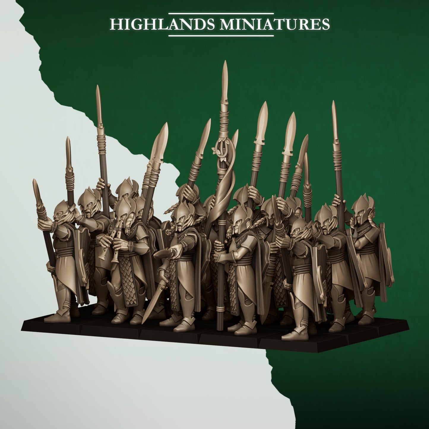 Feral Elves on foot with Spears