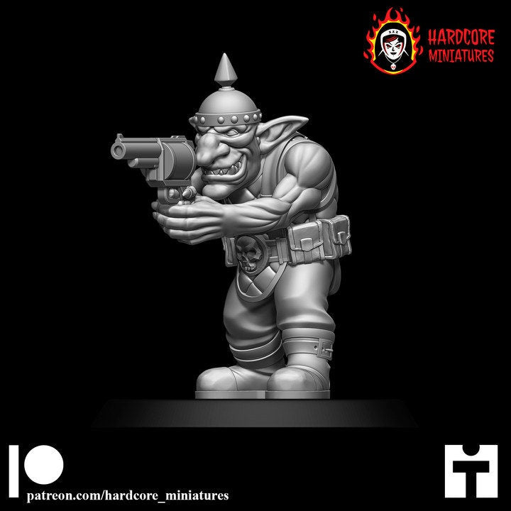 Retro Space Gobbos | 10 Modular Sci-Fi Goblin Miniatures | Hardcore Miniatures