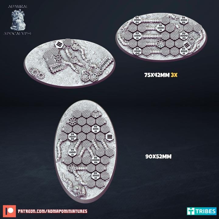 Machine Cult Scenic Bases | Industrial Sci-Fi Wargaming Bases | Admiral Apocalypse