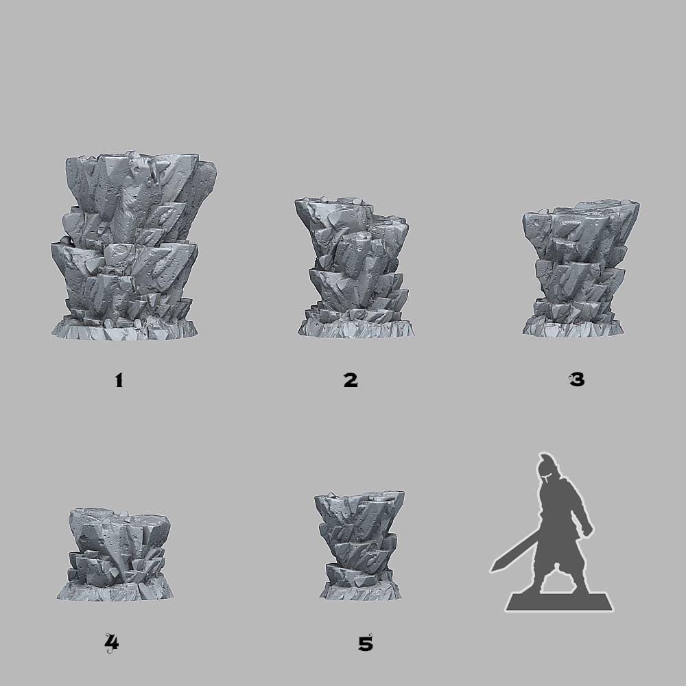 Wild Martian Rock Scatter Terrain & Objective Markers