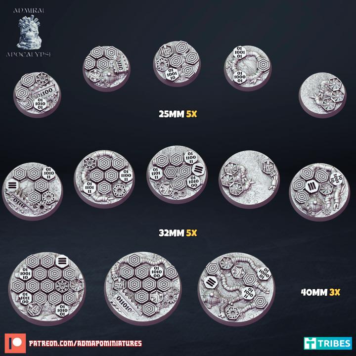 Machine Cult Scenic Bases | Industrial Sci-Fi Wargaming Bases | Admiral Apocalypse