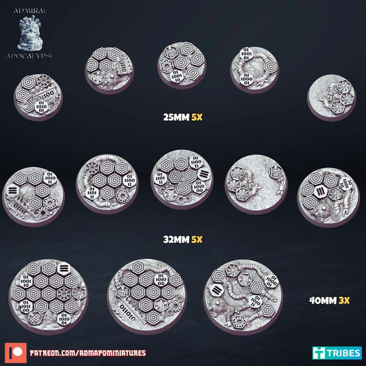 Machine Cult Scenic Bases | Industrial Sci-Fi Wargaming Bases | Admiral Apocalypse