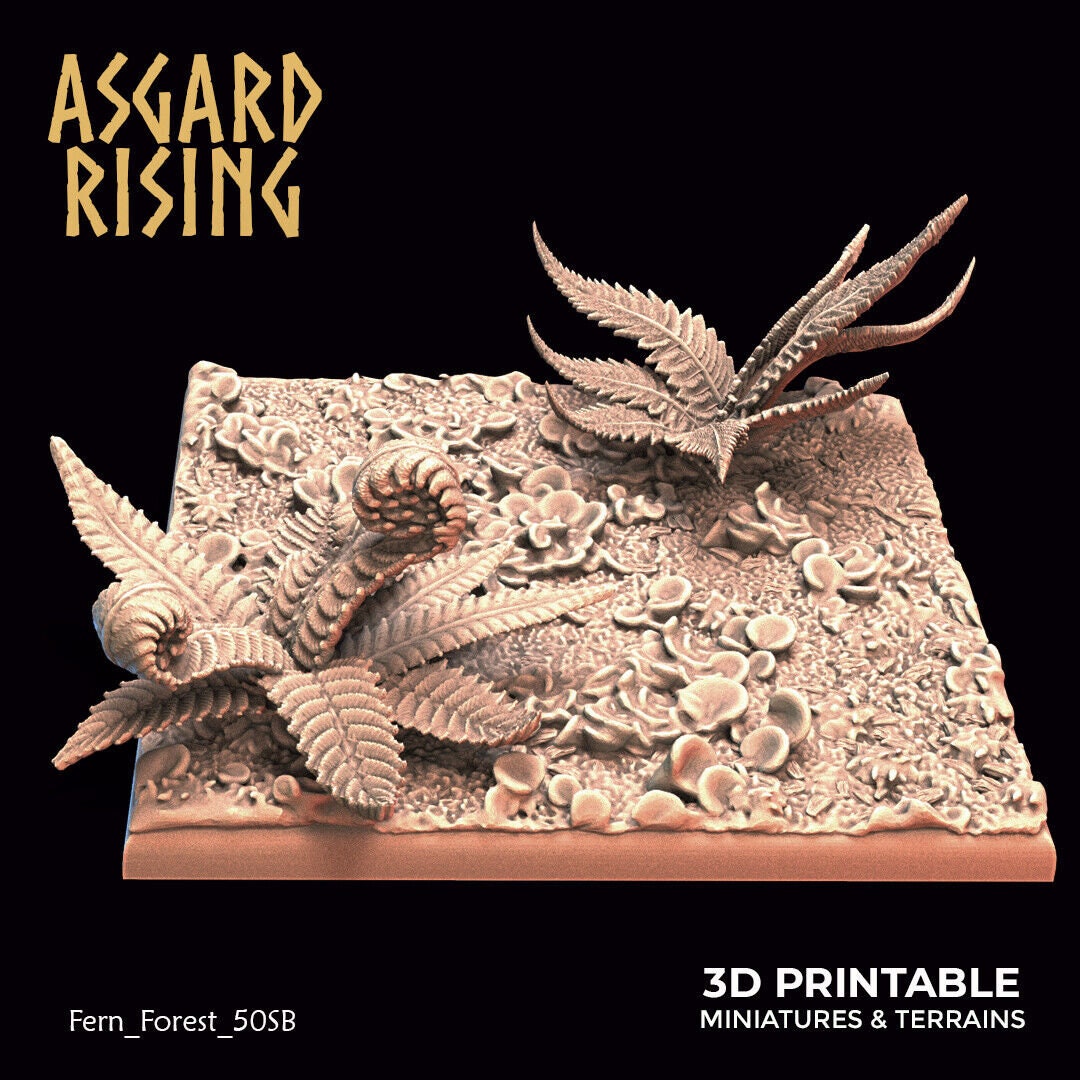 Fern Forest Scenic Bases for Fantasy Wargaming