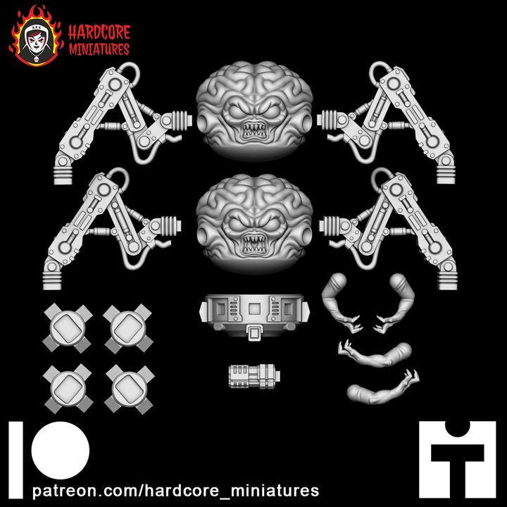 Arachno Brain Demon | Alien Horror Sci-Fi Wargaming Miniature | Hardcore Miniatures