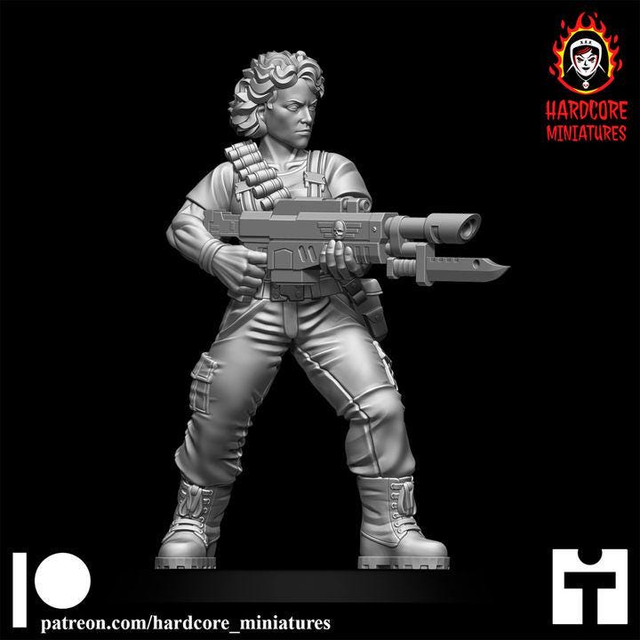 Female Jungle Fighters | Hollywood Sci-Fi Combat Veterans Wargaming Miniatures | Hardcore Miniatures