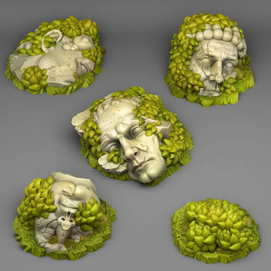 Overgrown Statues