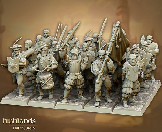 Sunland Infantry with Swords & Shields | Sunland Army Collection | Highland Miniatures