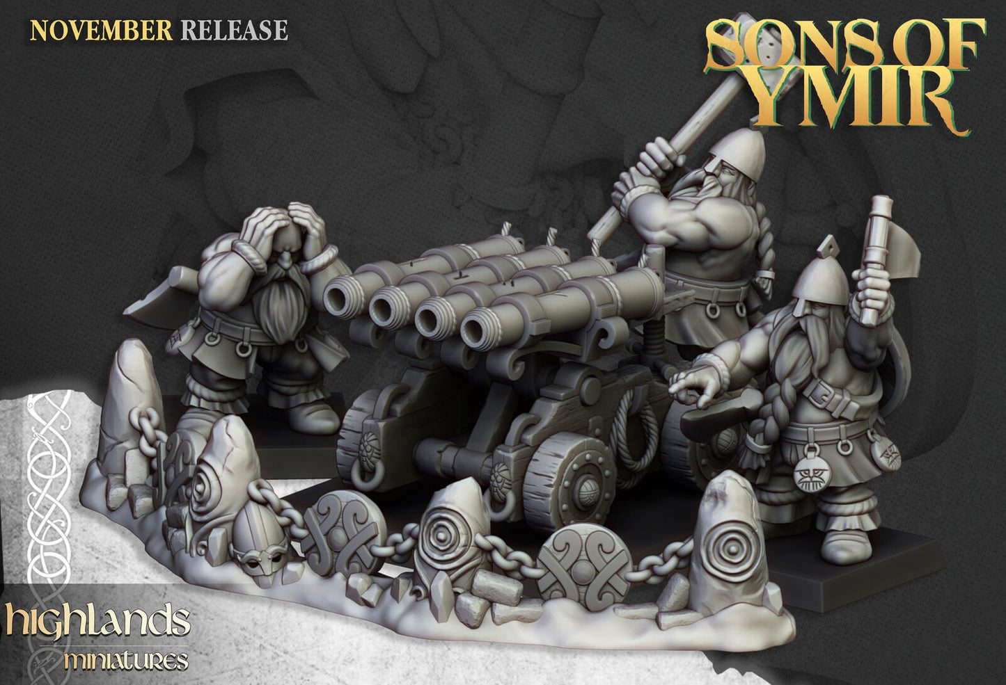 Dwarf Artillery Set | Sons of Ymir | Highland Miniatures