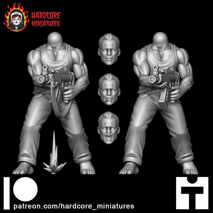 Hero Cop | Hollywood Action Hero Sci-Fi Wargaming Miniatures | Hardcore Miniatures