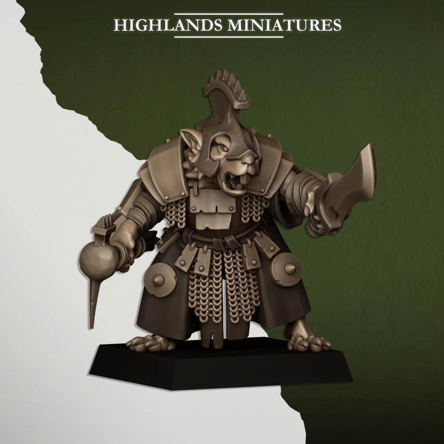 Sewer Rats Vermin Lord | Sewer Rats Army Collection | Highland Miniatures