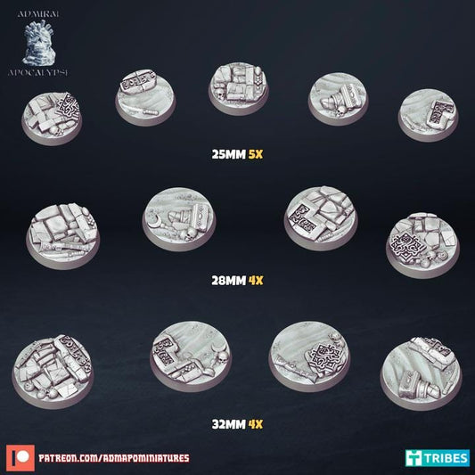 Desert Temple & Tribes Scenic Bases | Ancient Desert Wargaming Bases | Admiral Apocalypse