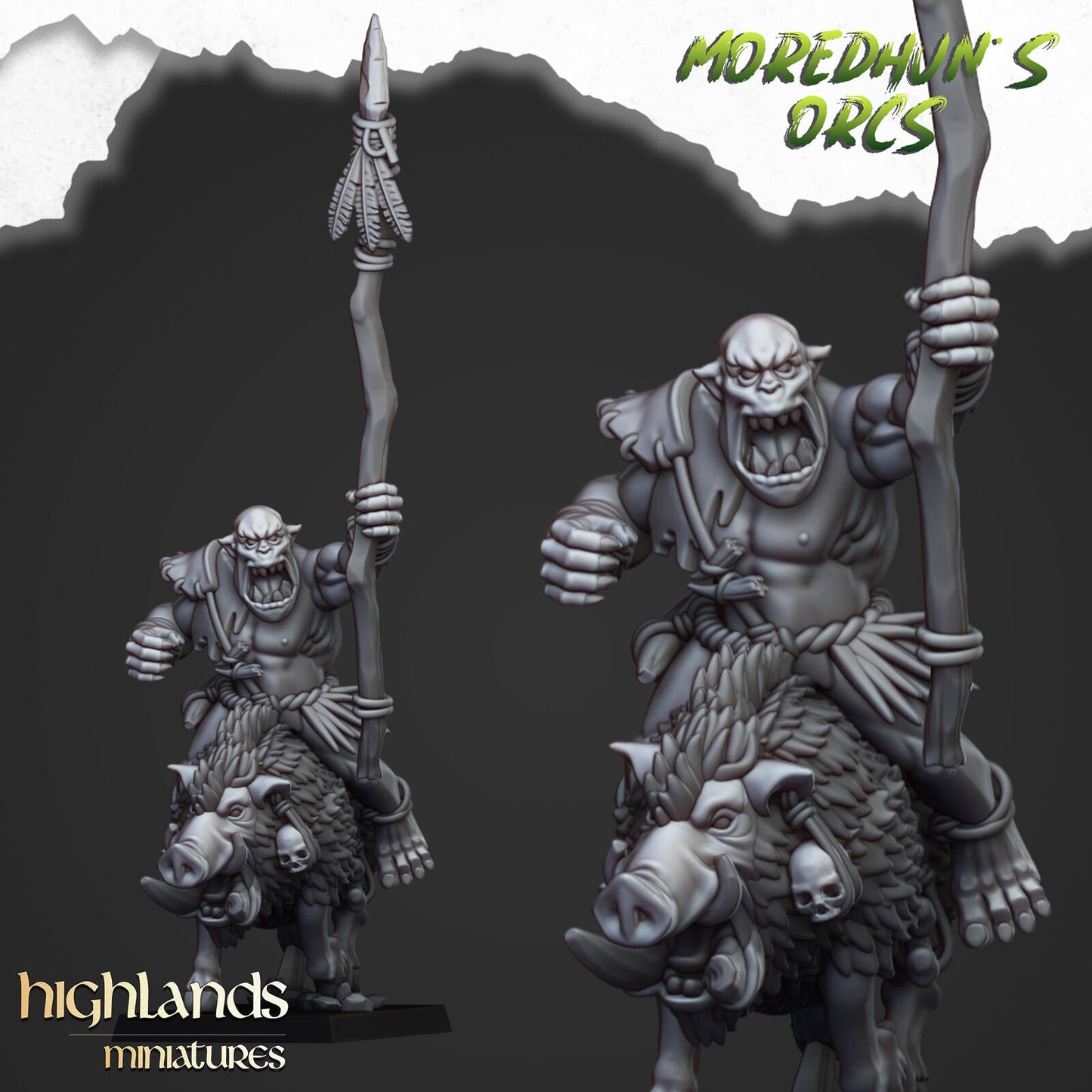 Moredhun's Cave Orc Boar Boys – Mounted Spear Cavalry