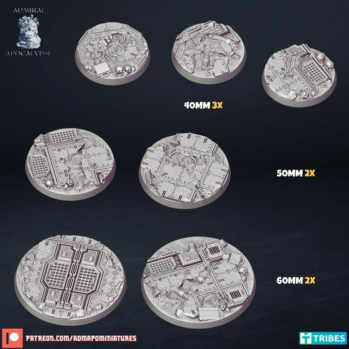 Derelict Space Craft Scenic Bases | Abandoned Starship Sci-Fi Wargaming Bases | Admiral Apocalypse