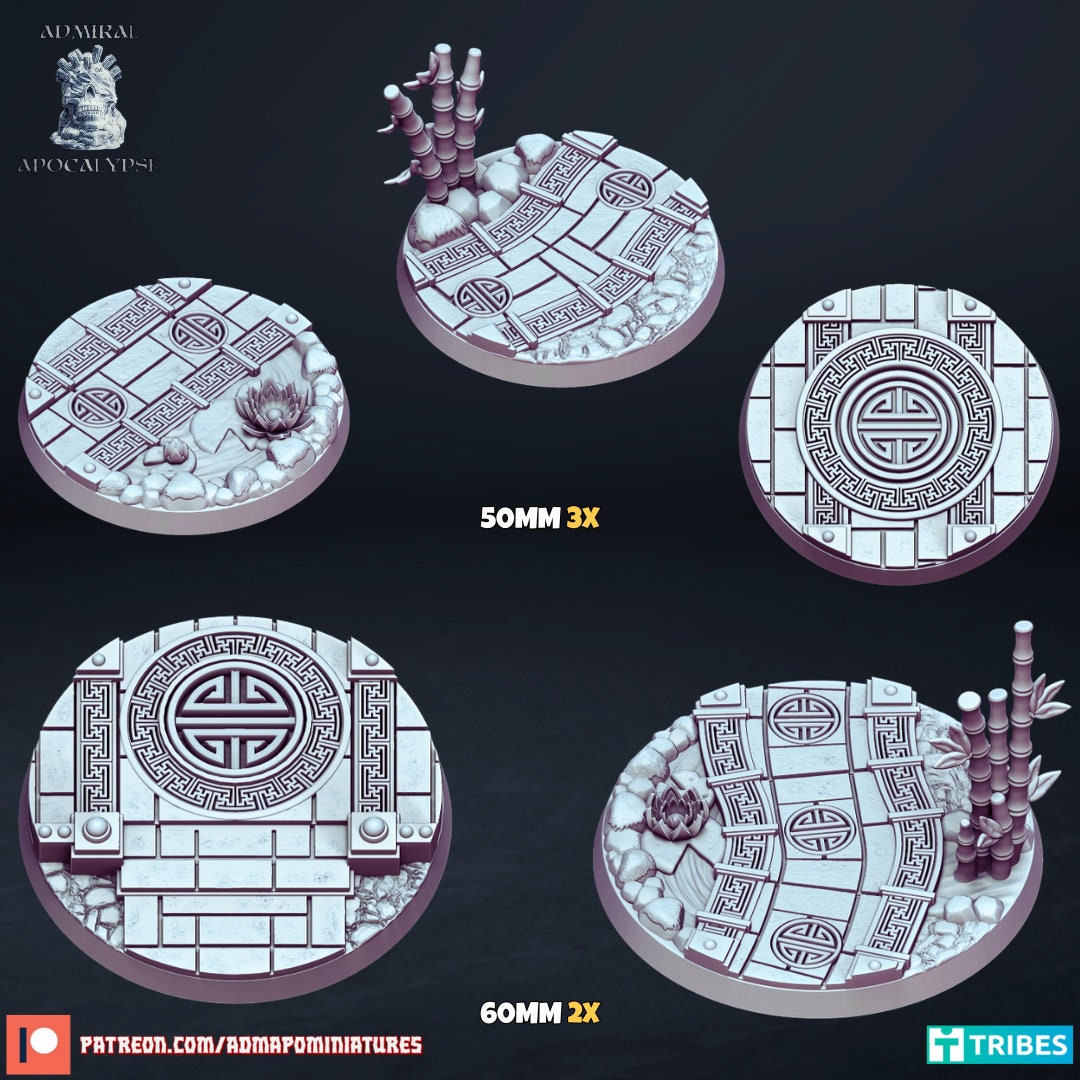 Asian Temple Scenic Bases | Eastern Fantasy Wargaming Bases | Admiral Apocalypse