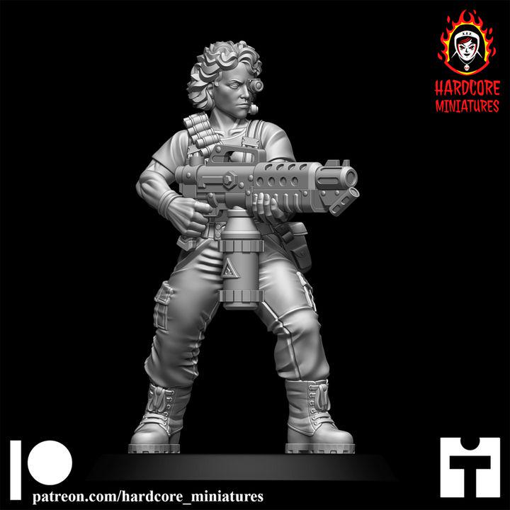 Female Jungle Fighters | Hollywood Sci-Fi Combat Veterans Wargaming Miniatures | Hardcore Miniatures