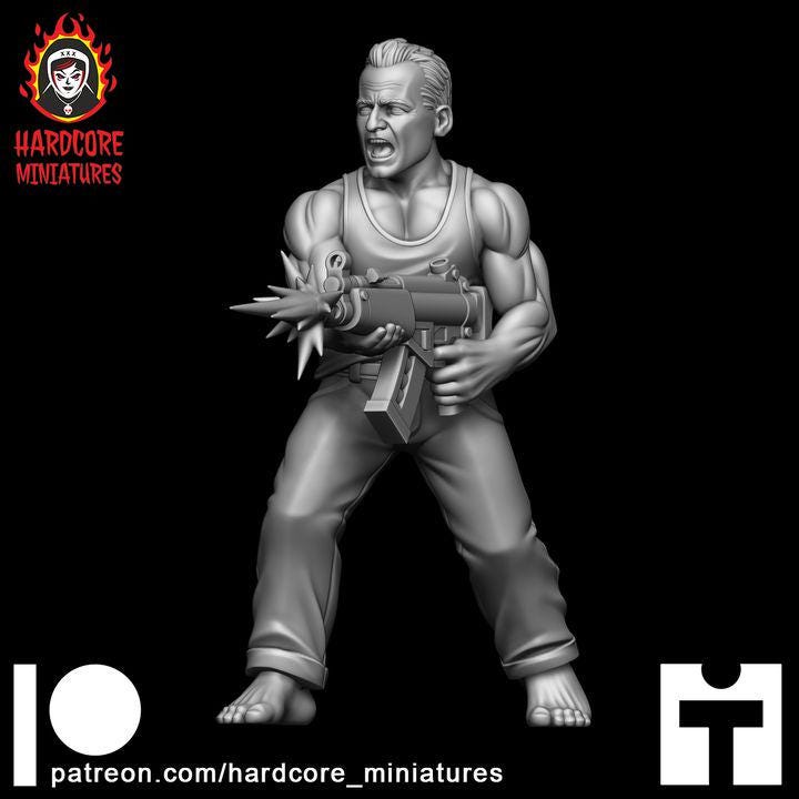 Hero Cop | Hollywood Action Hero Sci-Fi Wargaming Miniatures | Hardcore Miniatures
