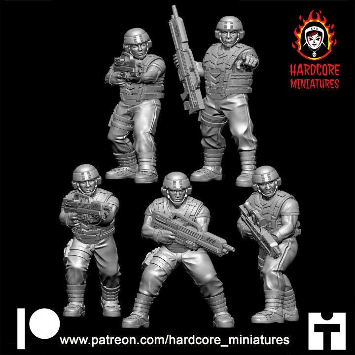 Space Troopers & Alien Bugs | Retro Sci-Fi Wargaming Miniatures | Hardcore Miniatures