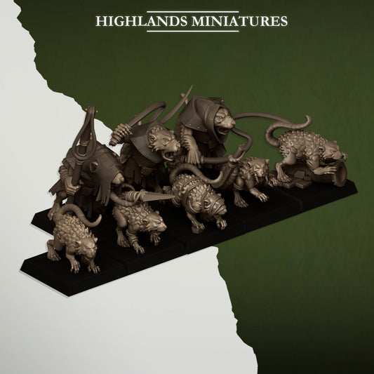 Sewer Rats Giant Rats & Rat Masters | Sewer Rats Army Collection | Highland Miniatures