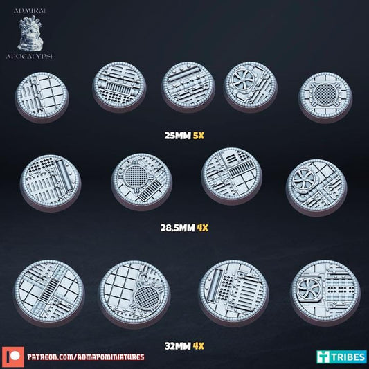 Cyberpunk Tech Alley Scenic Bases | Neon City Sci-Fi Wargaming Bases | Admiral Apocalypse