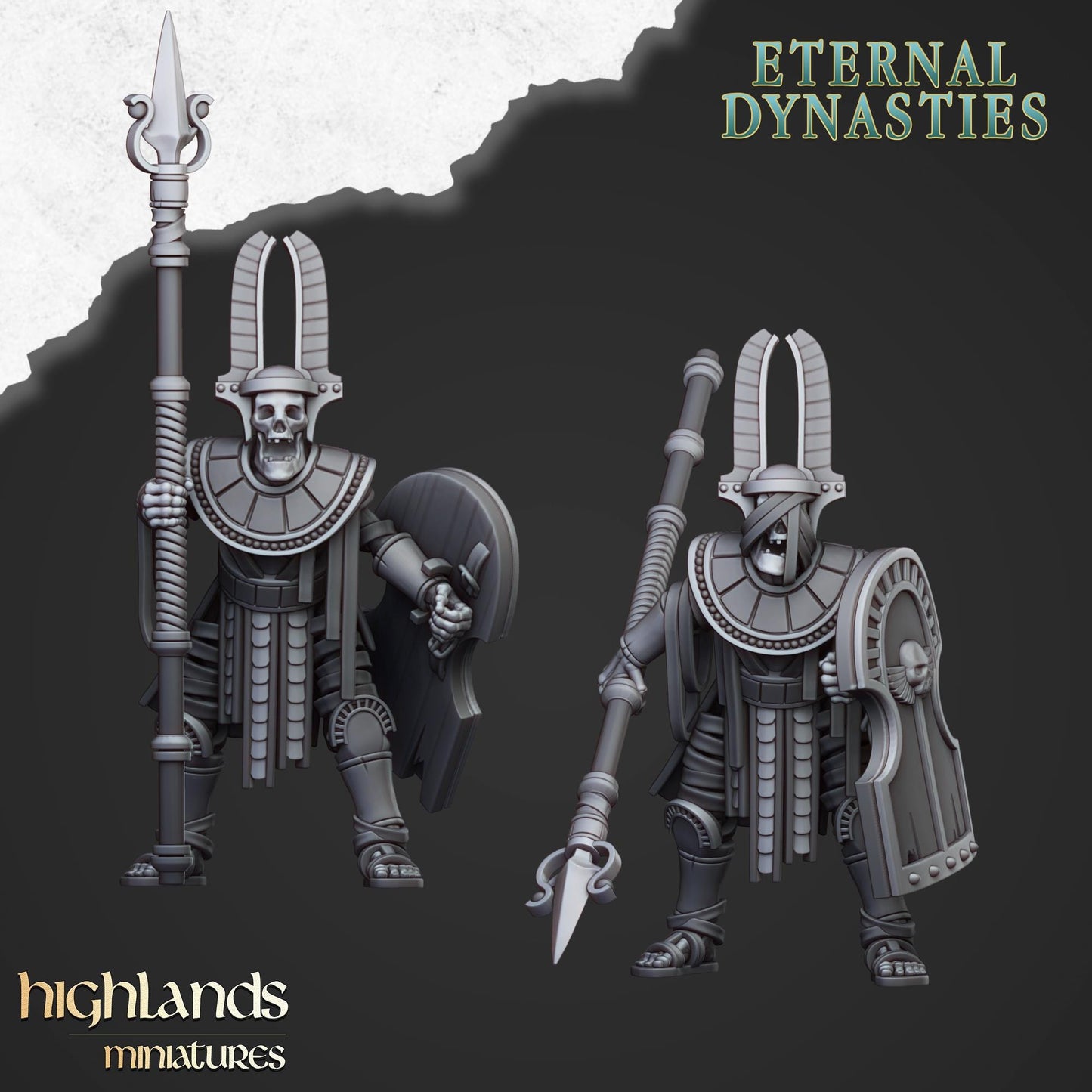 Eternal Dynasties Sunken Pharaohs Funeral Ship & Casket | Eternal Dynasties Army Collection | Highland Miniatures