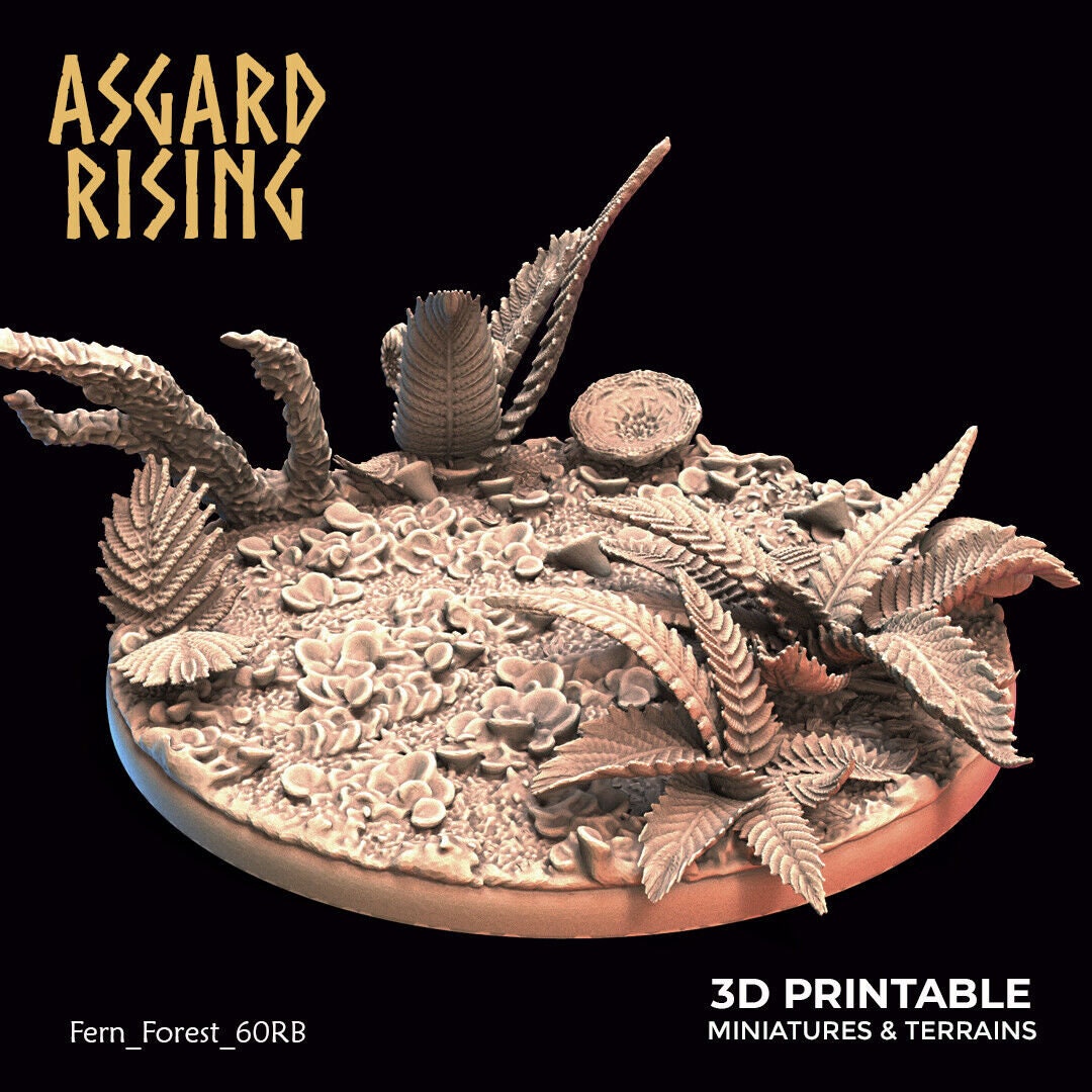 Fern Forest Scenic Bases for Fantasy Wargaming
