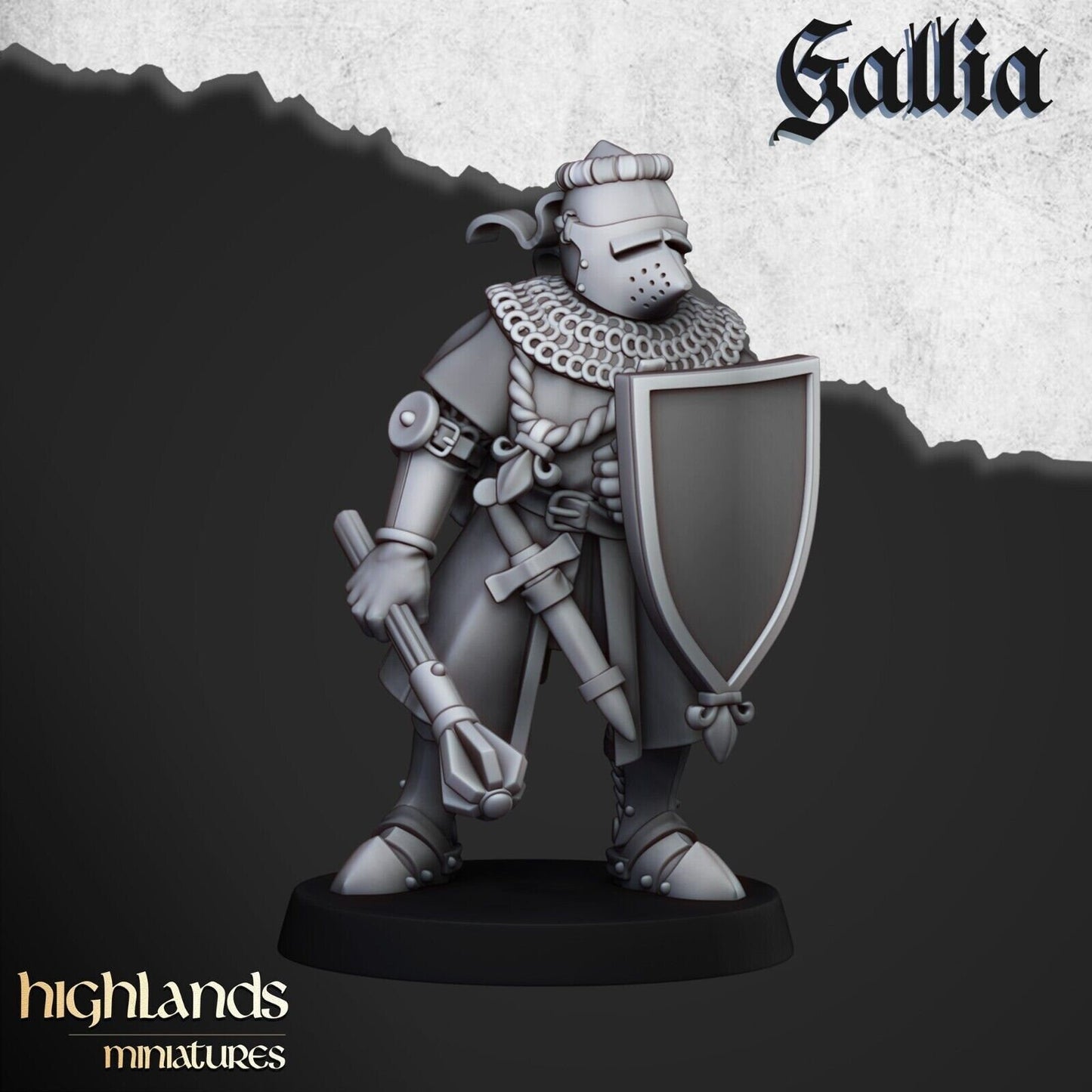 Knights of Gallia on Foot | Gallia Army Collection | Highland Miniatures