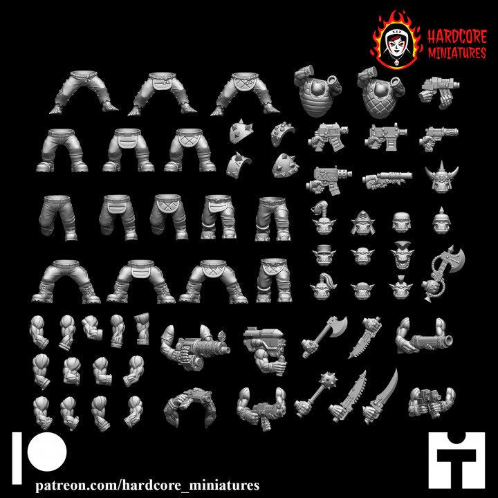 Modular Space Orks | Build-Your-Own Greenskin Warband | Hardcore Miniatures