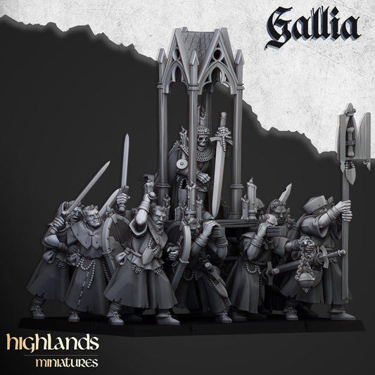 Reliquary with Pilgrims of Gallia | Gallia Army Collection | Highland Miniatures
