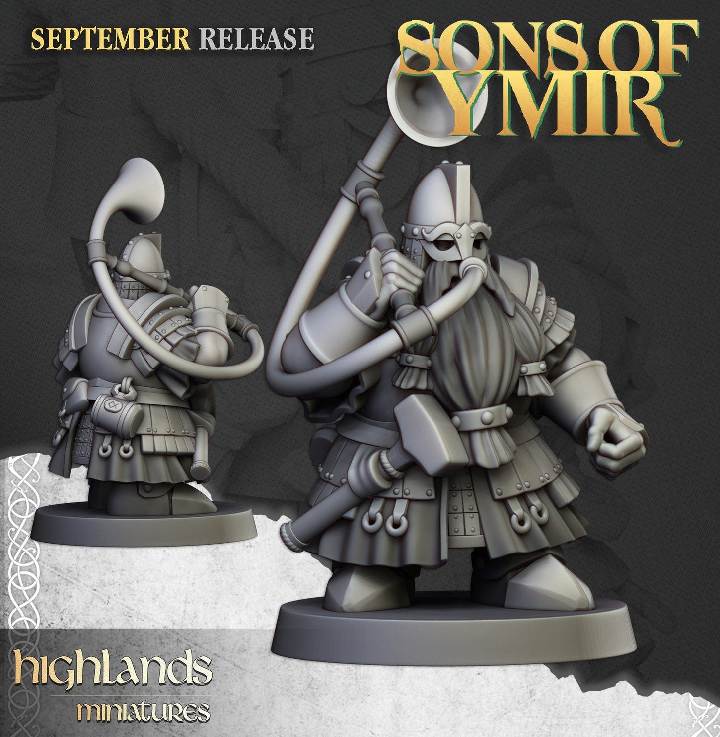 Dwarf Kingsguard with Two-Handed Hammers | Sons of Ymir | Highland Miniatures