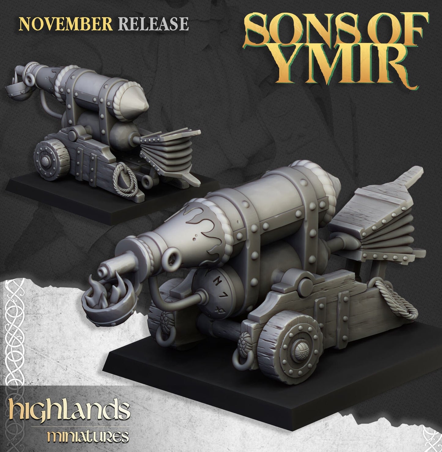 Dwarf Artillery Set | Sons of Ymir | Highland Miniatures