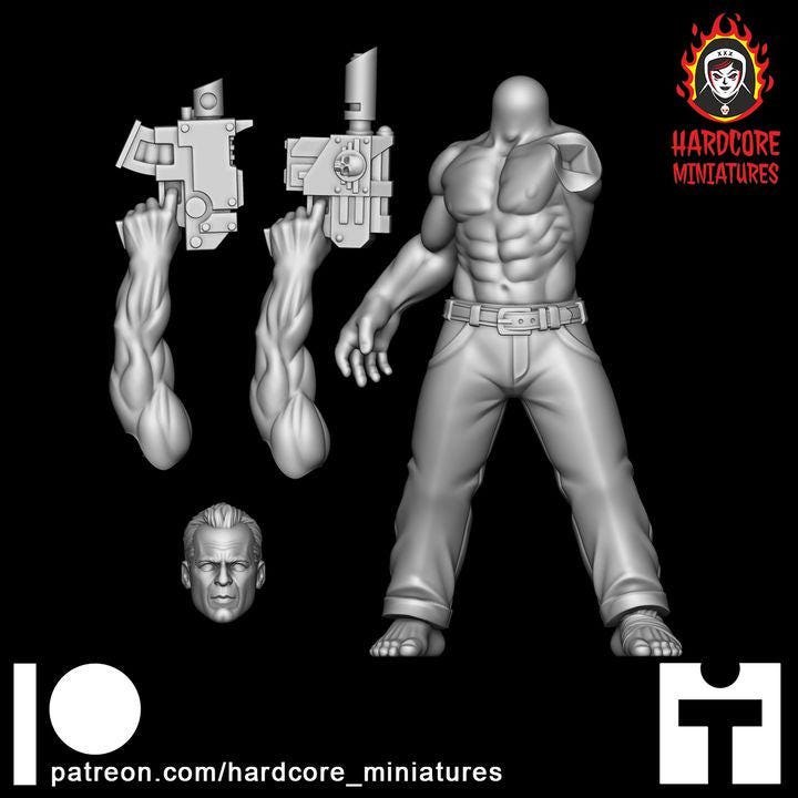 Hero Cop | Hollywood Action Hero Sci-Fi Wargaming Miniatures | Hardcore Miniatures