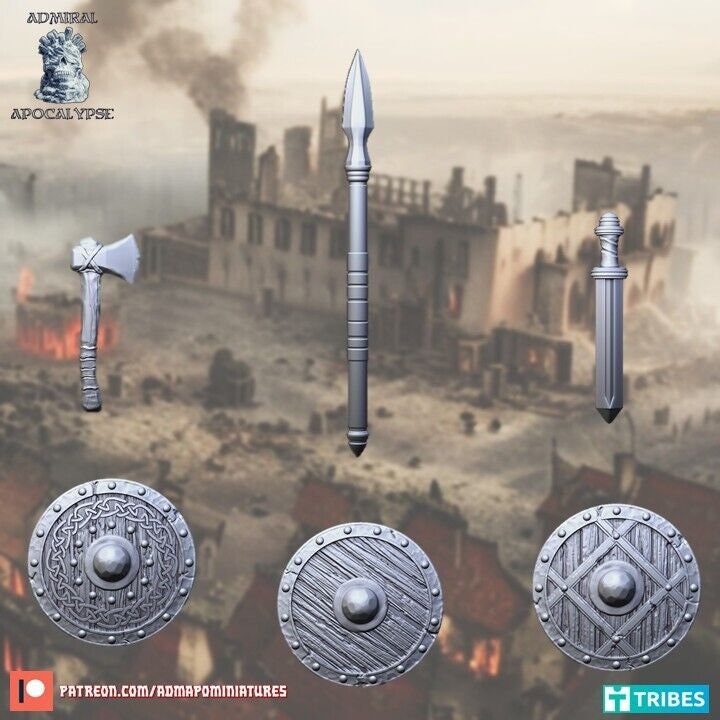Viking & Medieval Scatter Terrain | Norse Dark Age Wargaming Scenery | Admiral Apocalypse