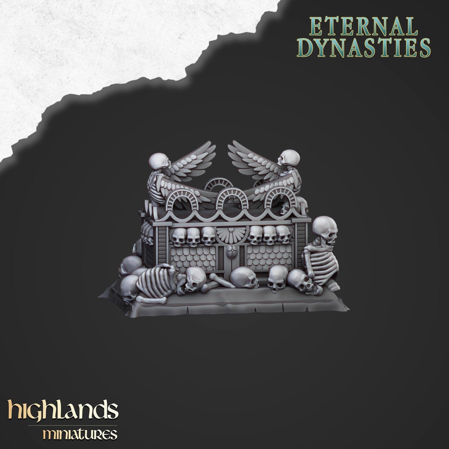 Eternal Dynasties Sunken Pharaohs Funeral Ship & Casket | Eternal Dynasties Army Collection | Highland Miniatures