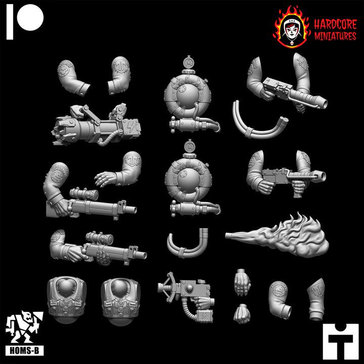 Modular Space Ork Kommando Add-On Packs | Arms, Heads & Accessories | Hardcore Miniatures
